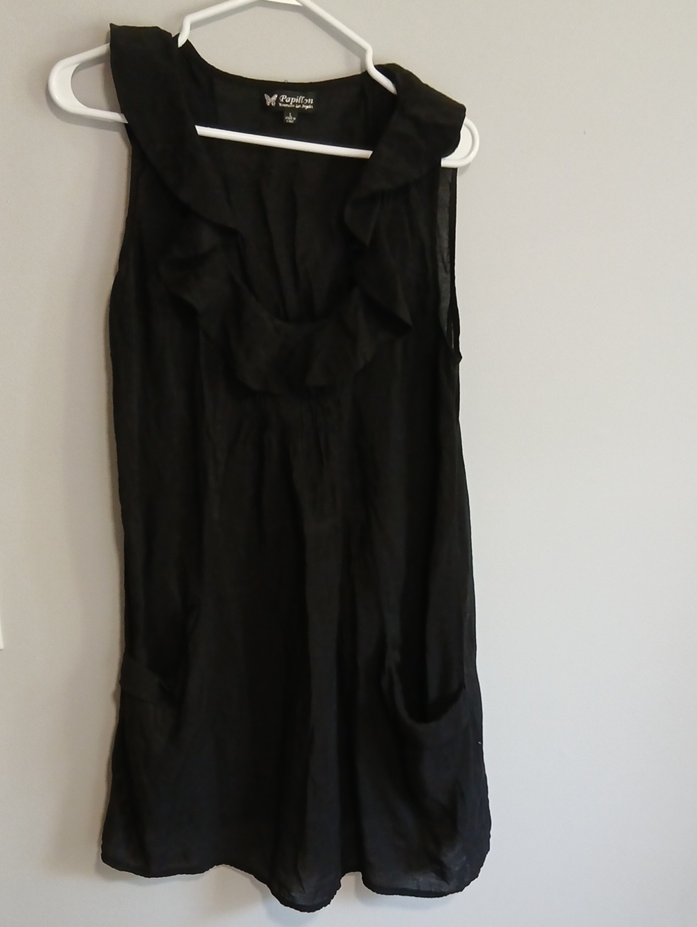Papillon Black Sleeveless Dress